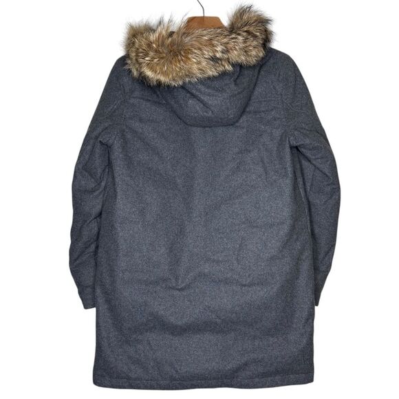 Woolrich Patrol Goose Down Grey Parka Coat Women’s Sz XS - Picture 2 of 5